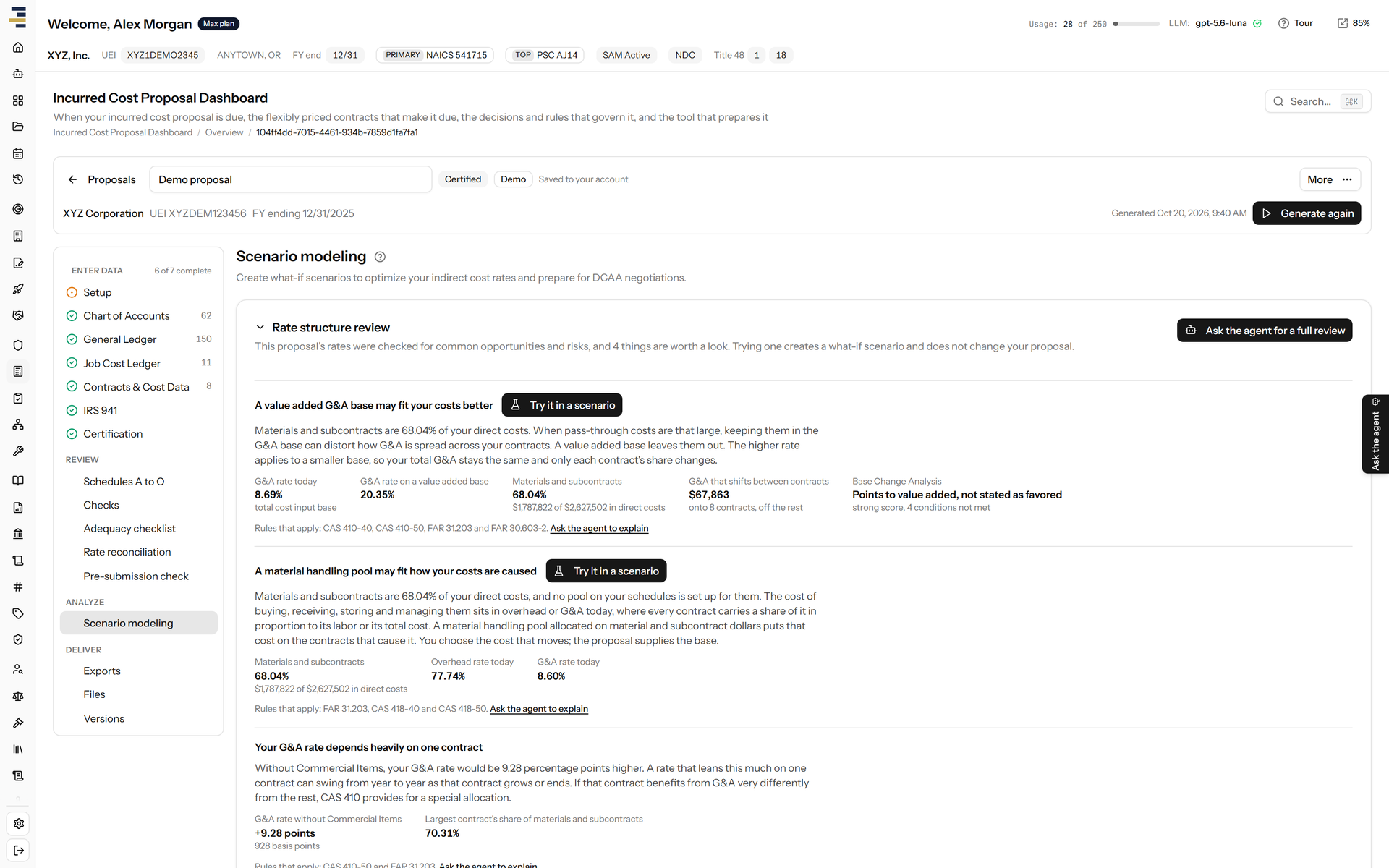 A rate structure review, with the agent one click away
